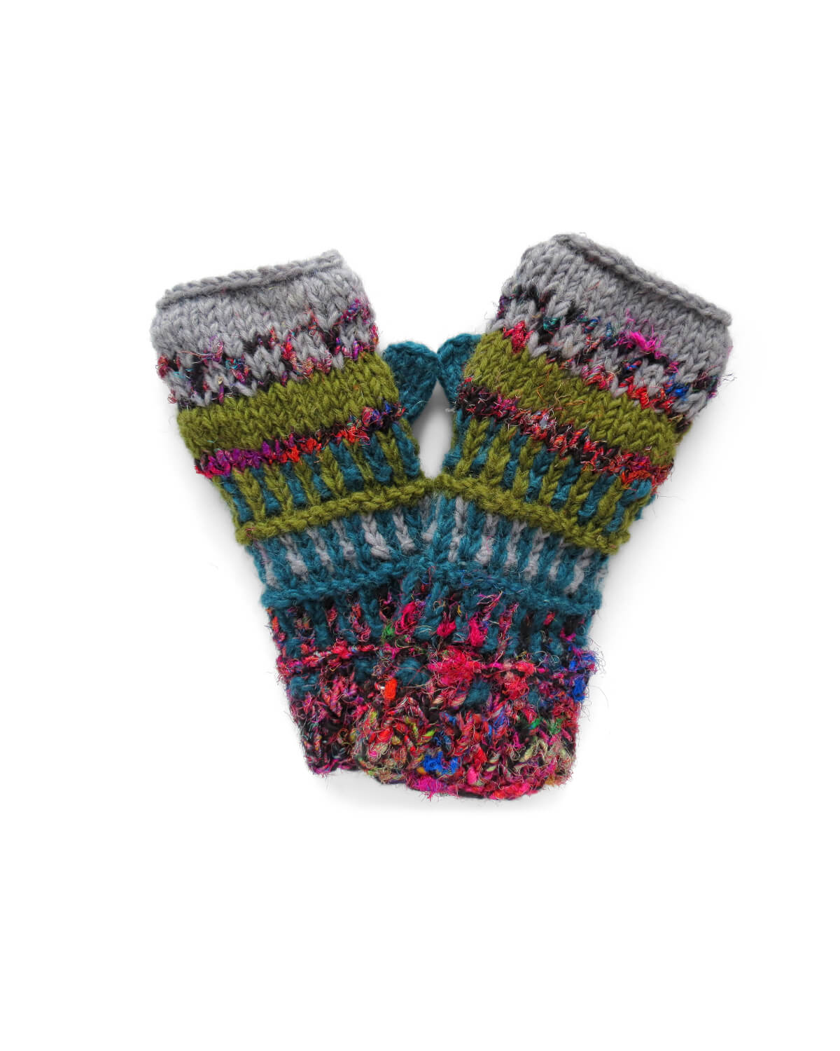Himalayan Wool Knit Half Mitten