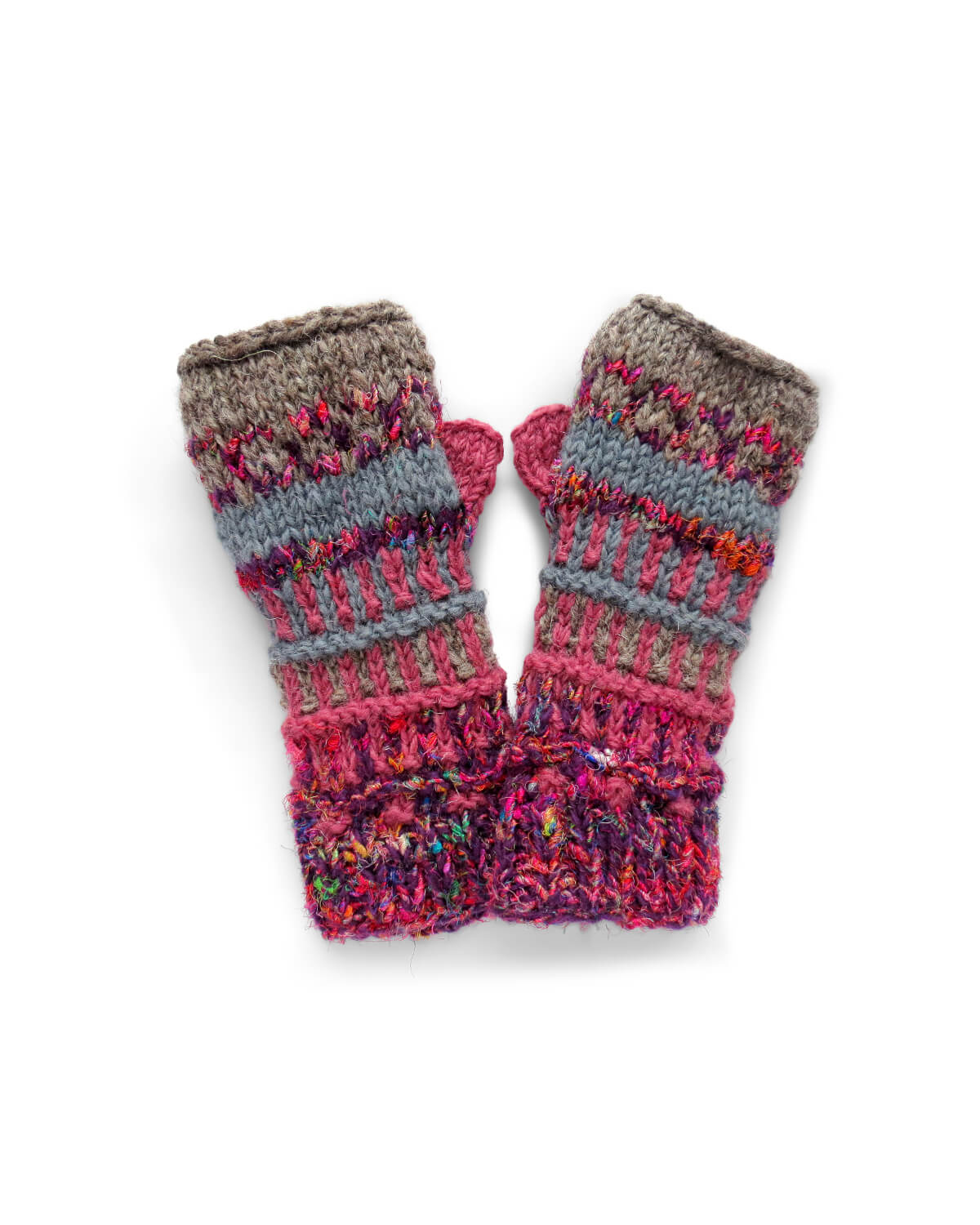 Himalayan Wool Knit Half Mitten