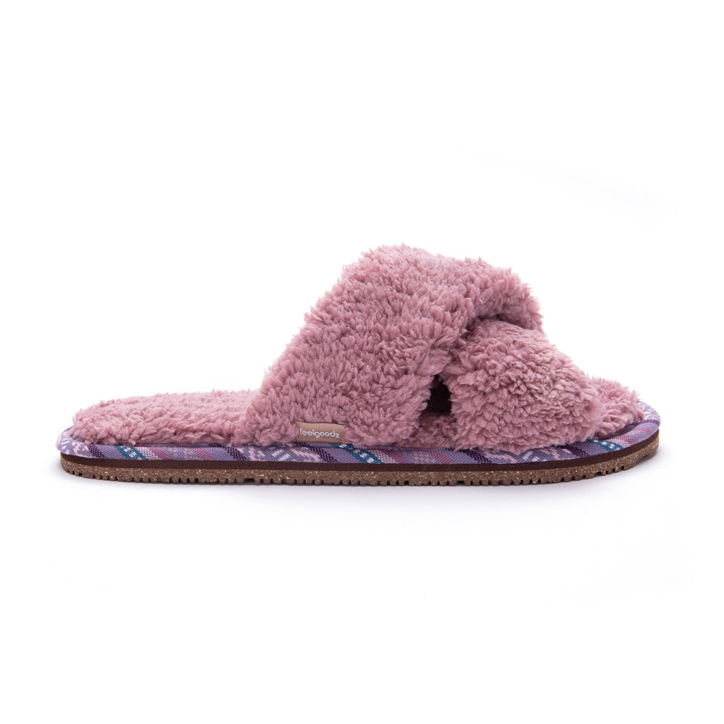 Women’s Sherpa Cross-Strap Slipper Cameo