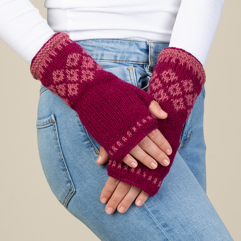 Vail Wool Knit Half Mitten